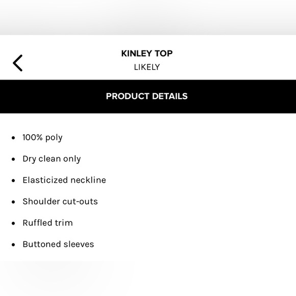 *NWOT* Likely Green Ruffle Top, Size Small NEVER WORN - Picture 6 of 6